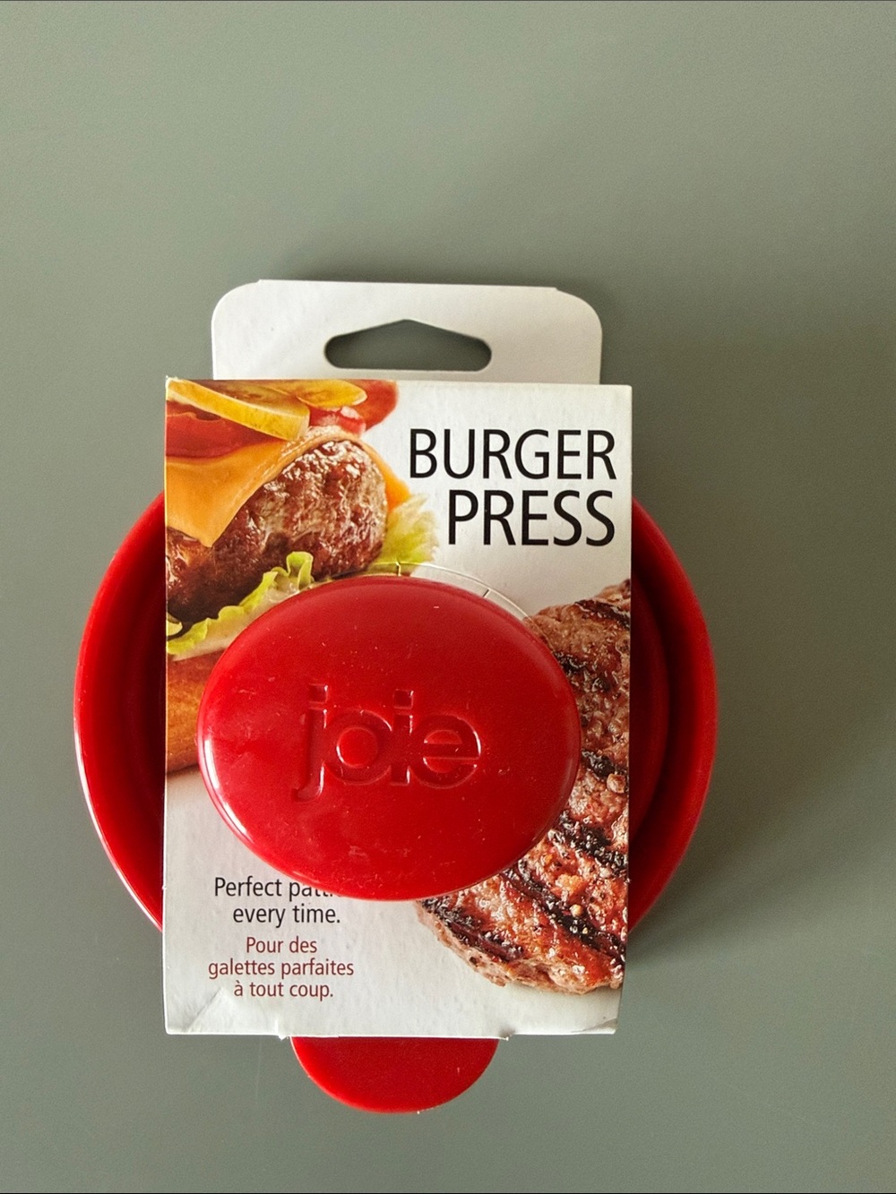 Joie Red Round Burger Press
